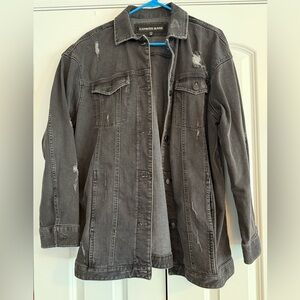 Express Oversized Black Denim Jacket